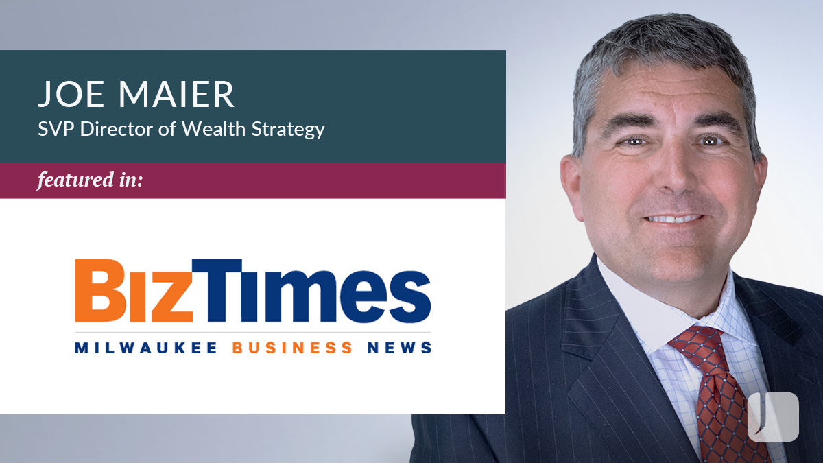 Joe Maier next to the BizTimes Logo.